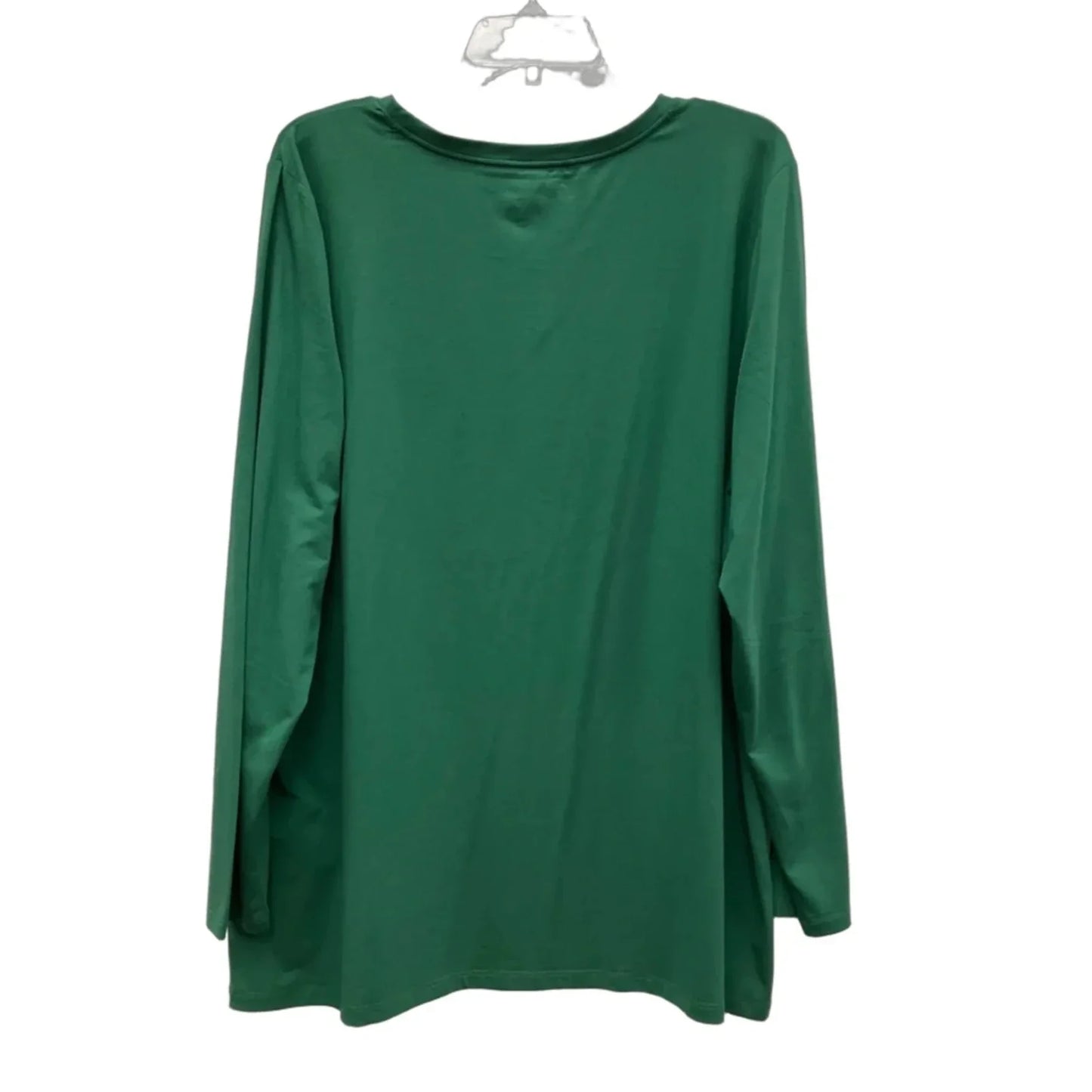 Top Long Sleeve Basic By Chicos In Green, Size: Xxl