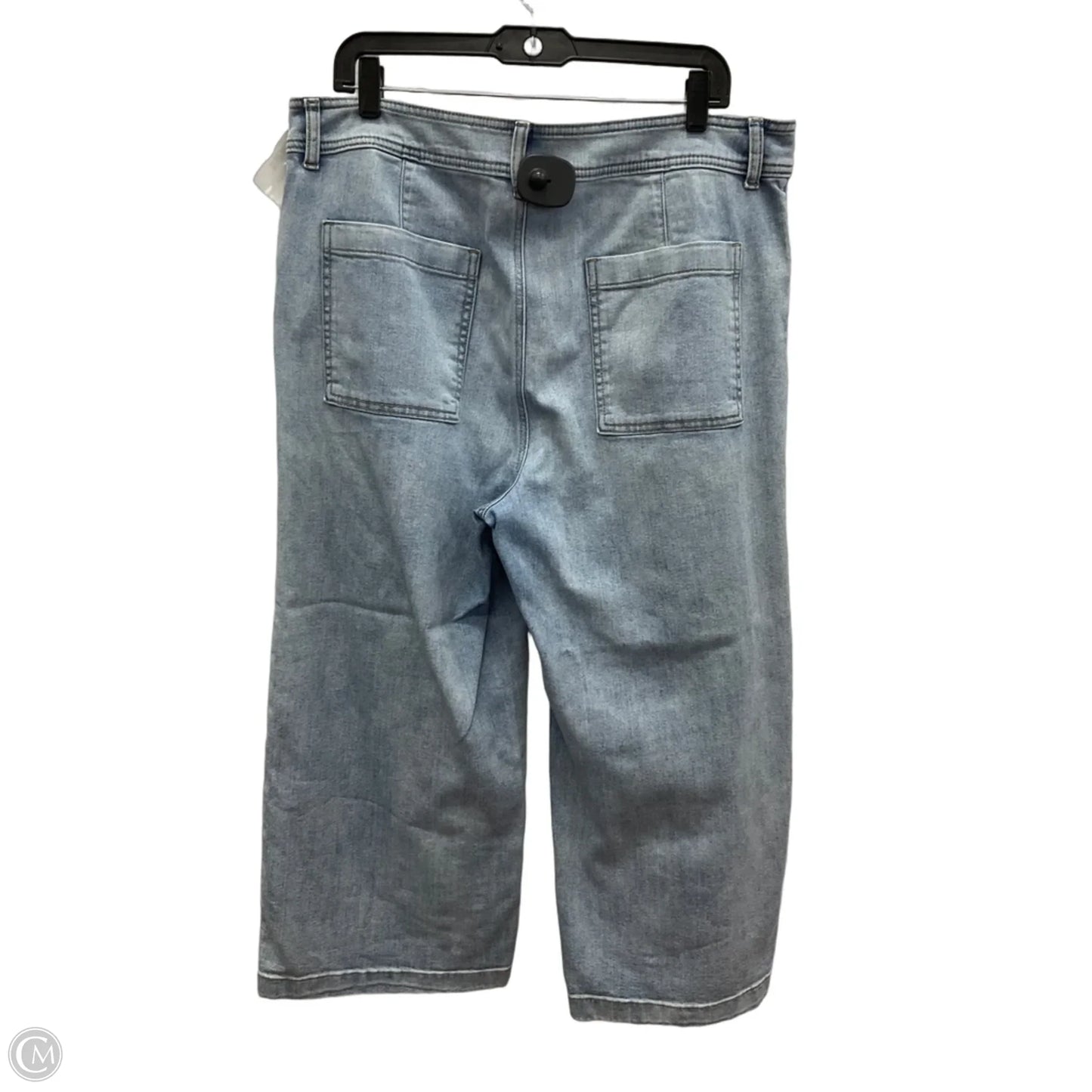 Jeans Cropped By Chicos In Blue Denim, Size: 16