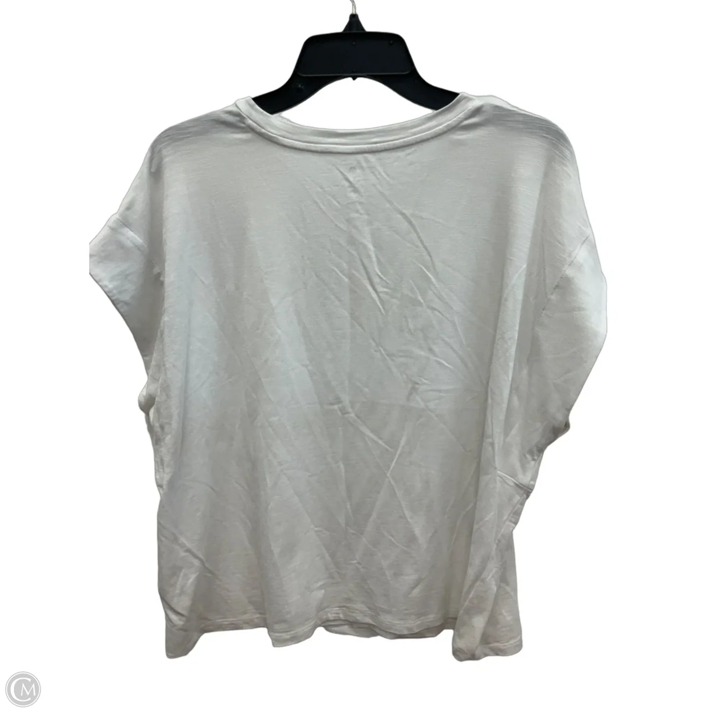 Top Short Sleeve By Talbots In White, Size: Xl