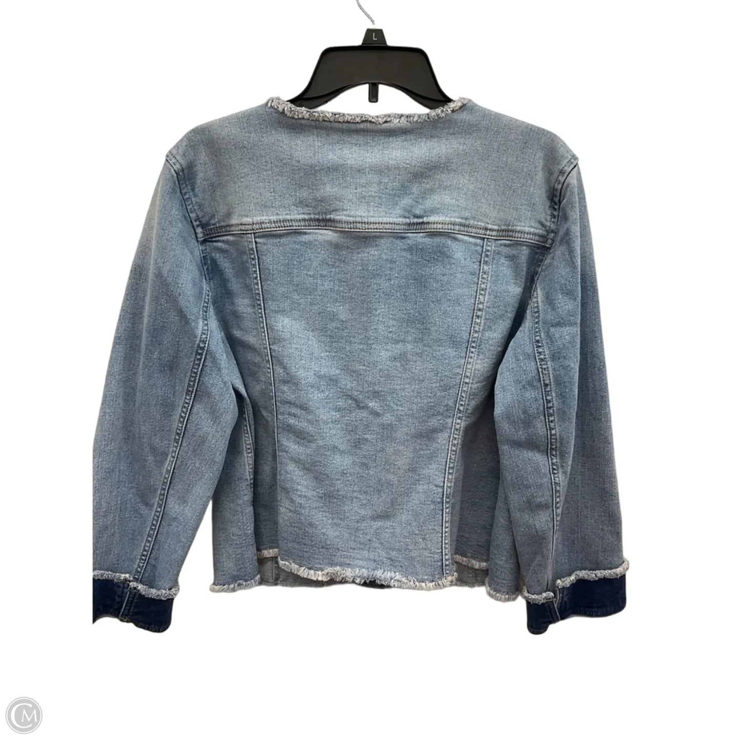 Jacket Denim By Talbots In Blue Denim, Size: Xl