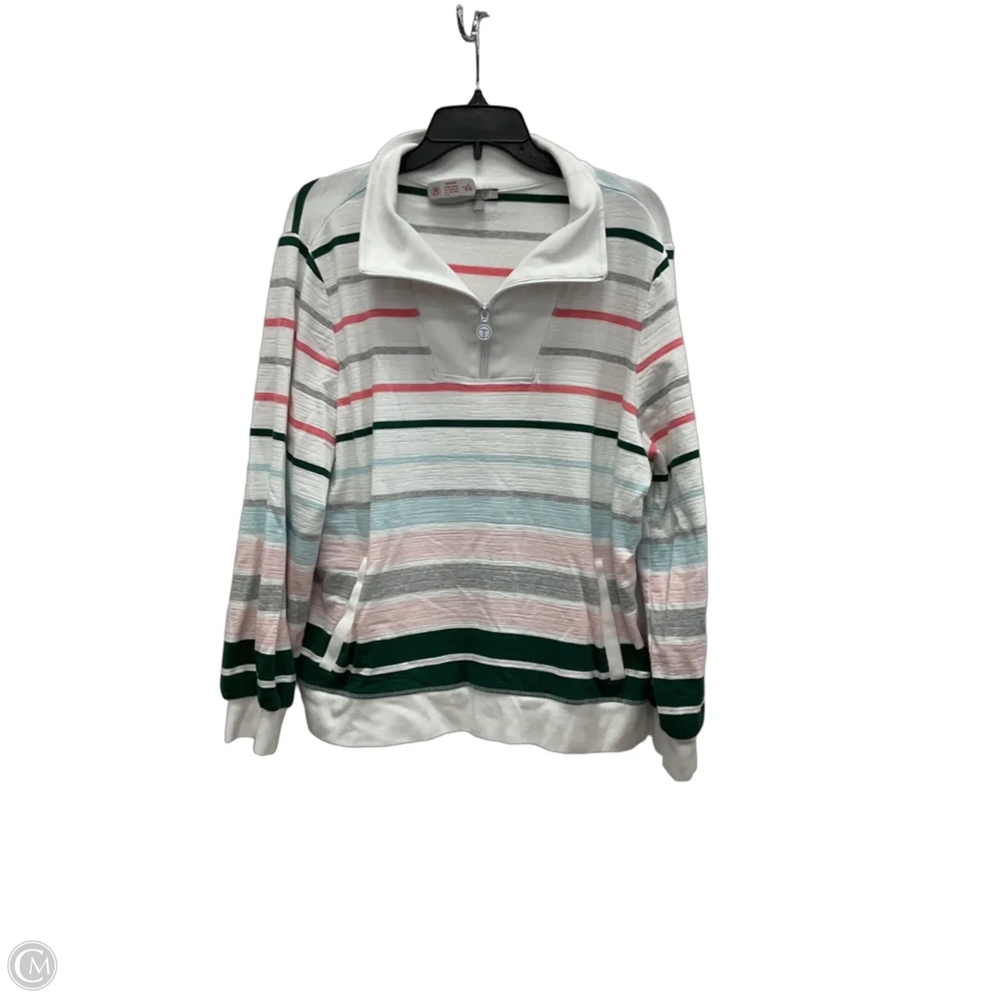 Top Long Sleeve By Talbots In Striped Pattern, Size: 1x