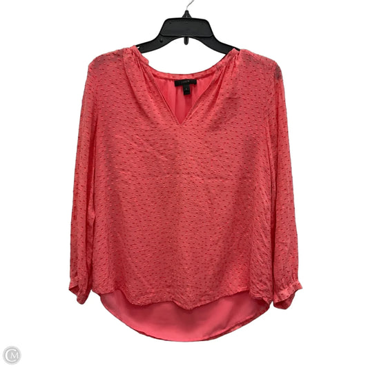 Top Long Sleeve By J. Crew In Pink, Size: S