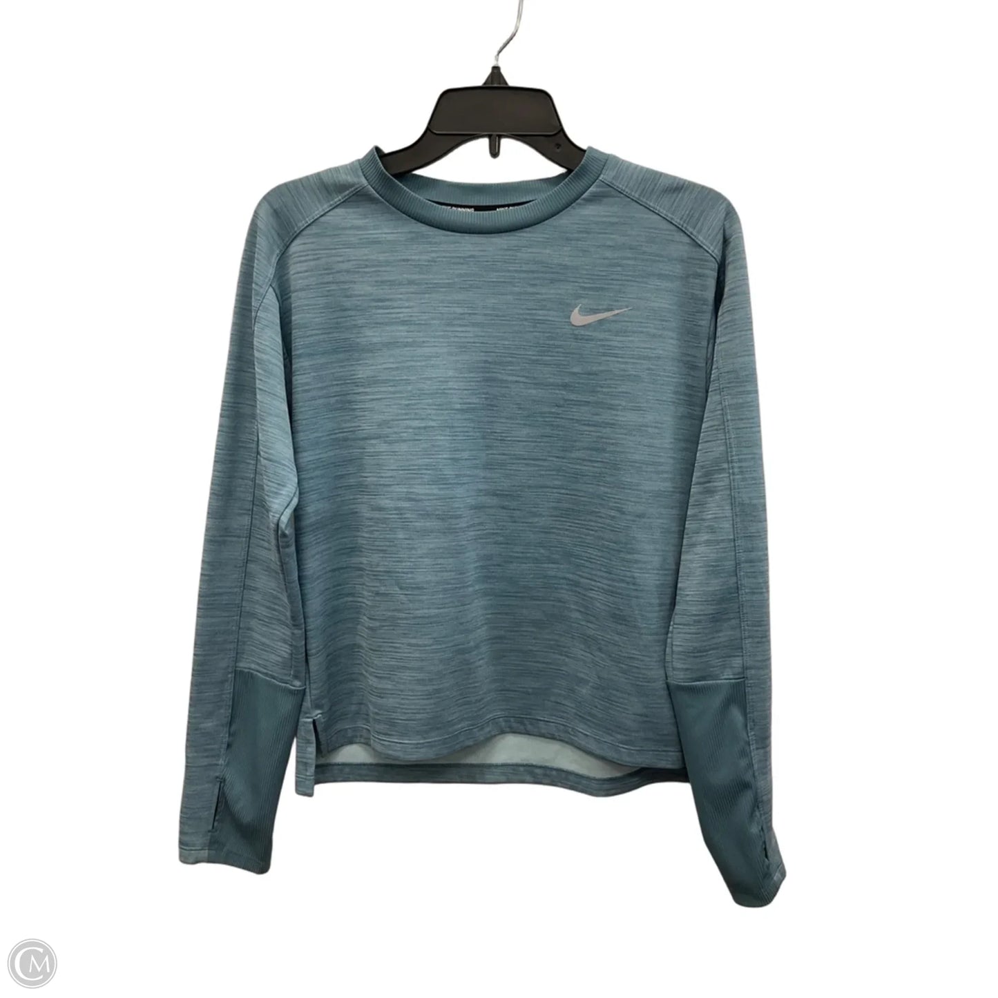 Athletic Top Long Sleeve Crewneck By Nike In Blue, Size: S