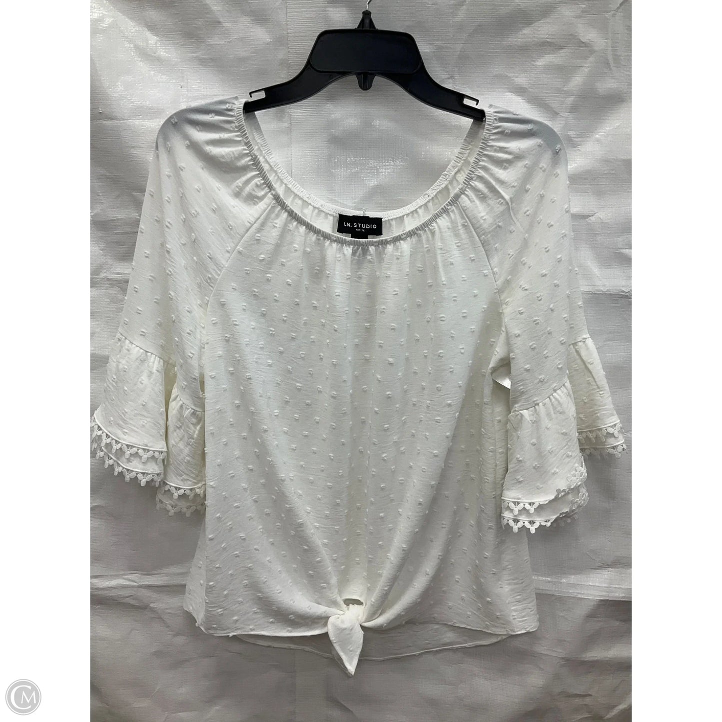 Top 3/4 Sleeve By In Studio In White, Size: Sp