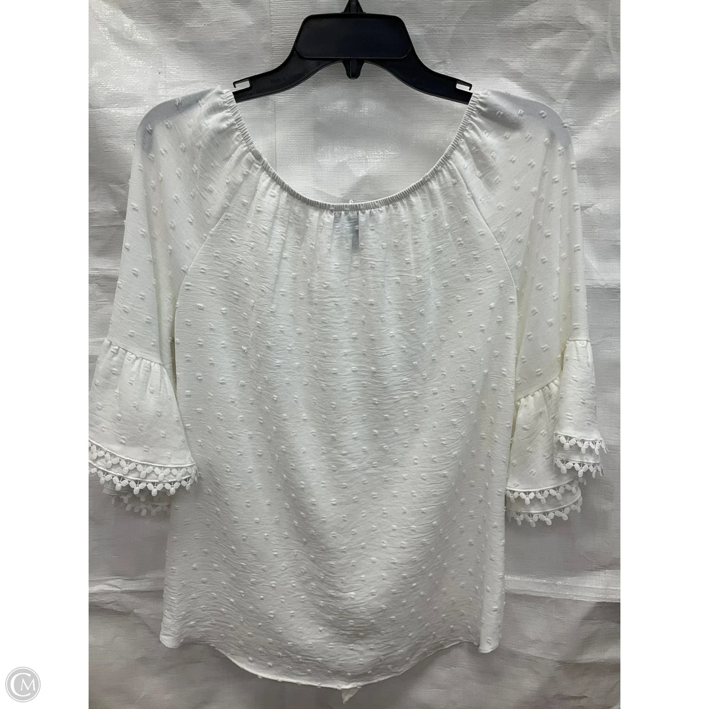 Top 3/4 Sleeve By In Studio In White, Size: Sp