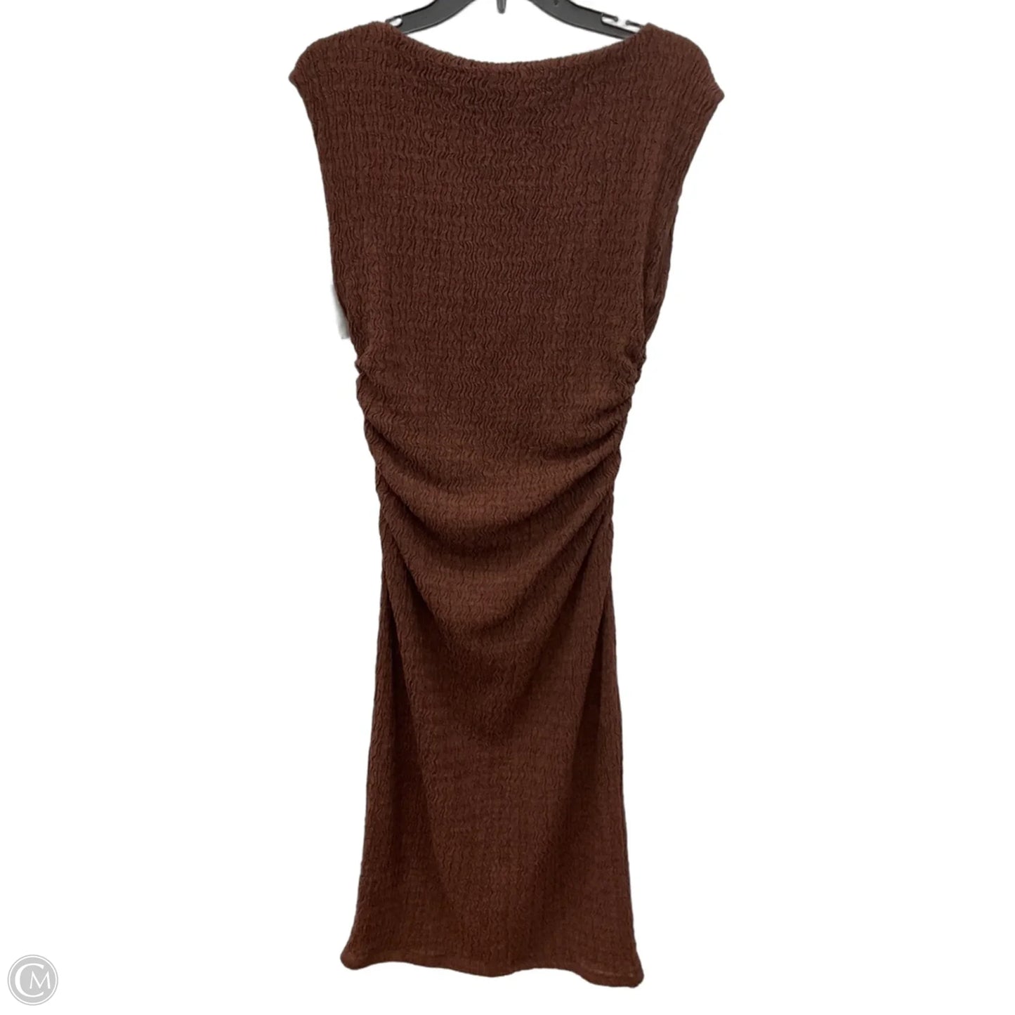 Dress Casual Midi By H&m In Brown, Size: L