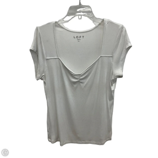 Top Short Sleeve Basic By Loft In White, Size: Xl