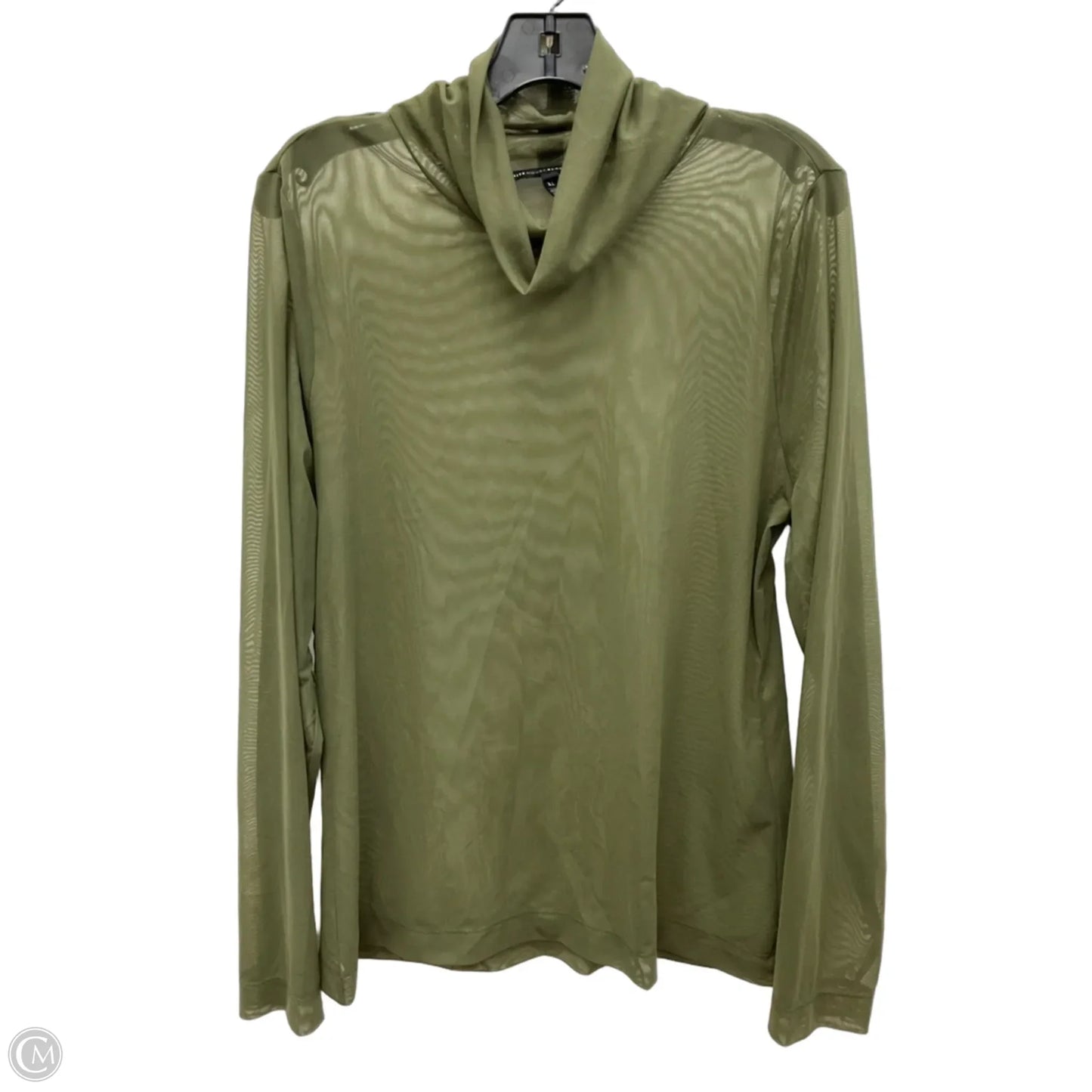 Top Long Sleeve By White House Black Market In Green, Size: Xl