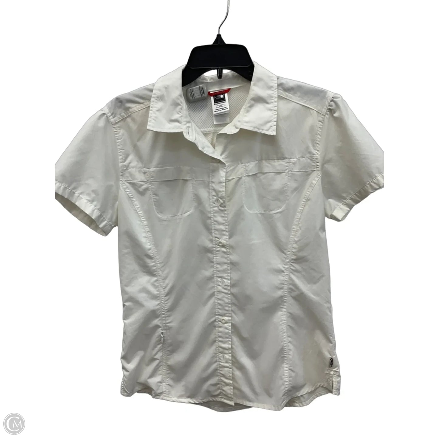 Athletic Top Short Sleeve By The North Face In White, Size: L