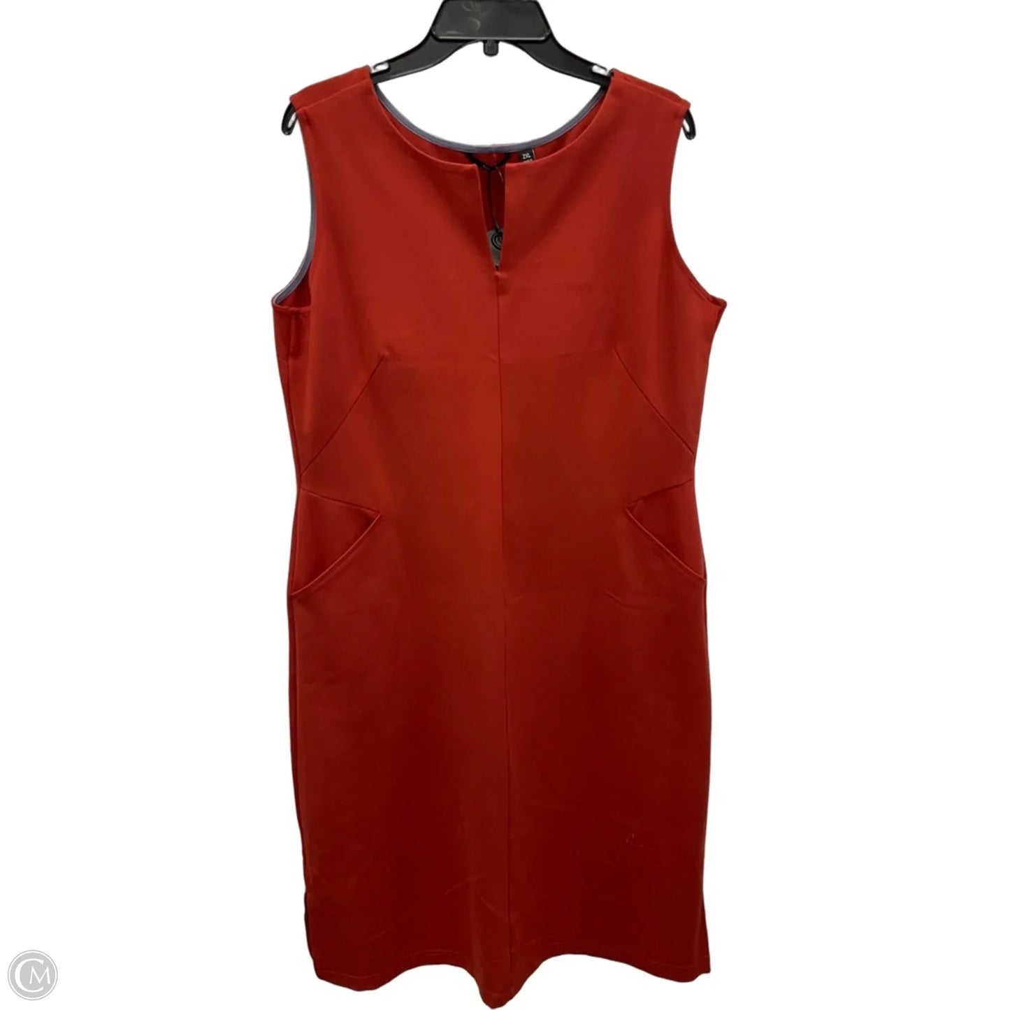 Dress Party Midi By Betabrand In Orange, Size: 2x