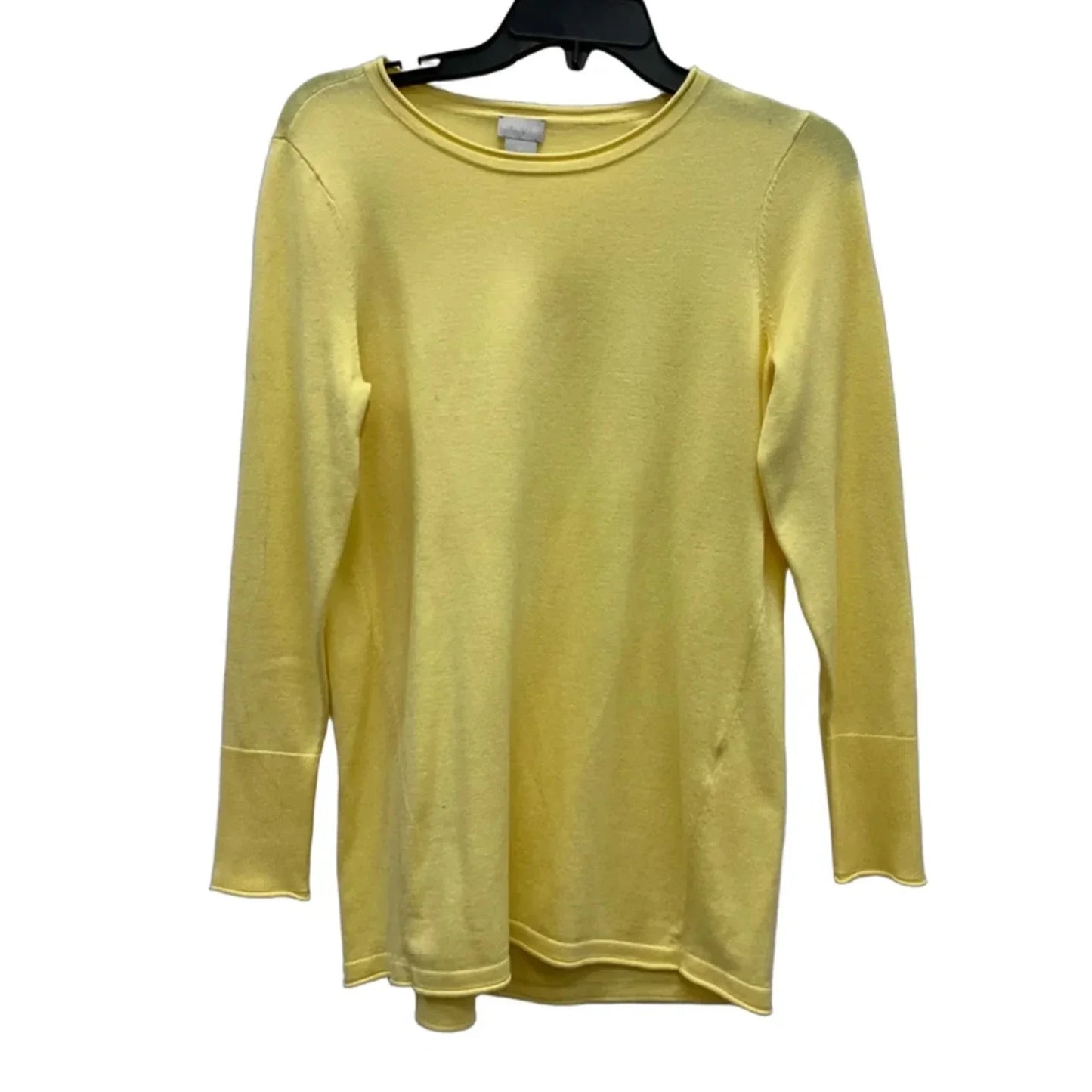 Top Long Sleeve By Chicos In Yellow, Size: S