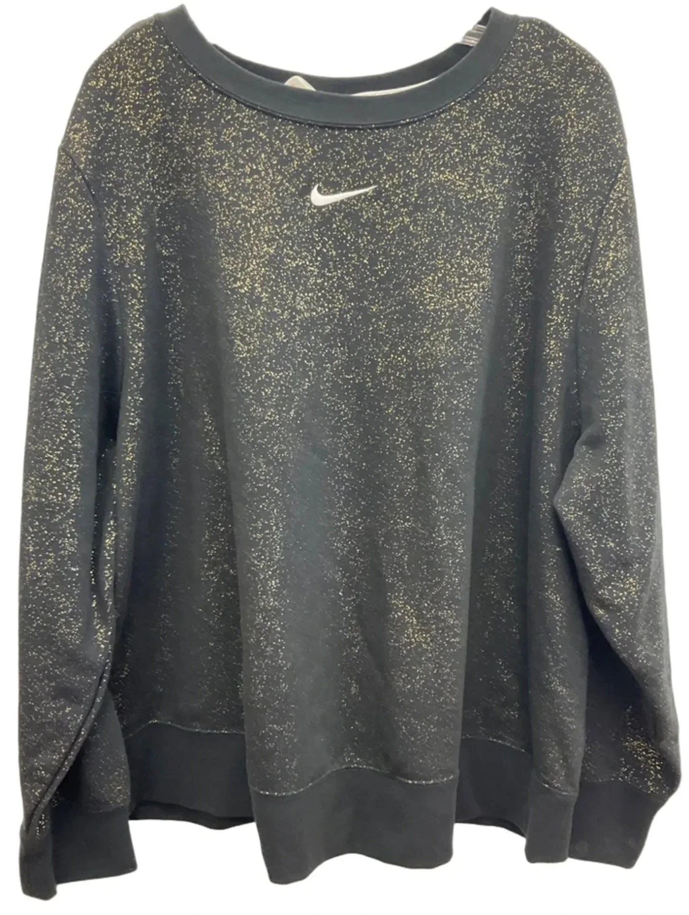 Athletic Top Long Sleeve Crewneck By Nike In Black, Size: 3x