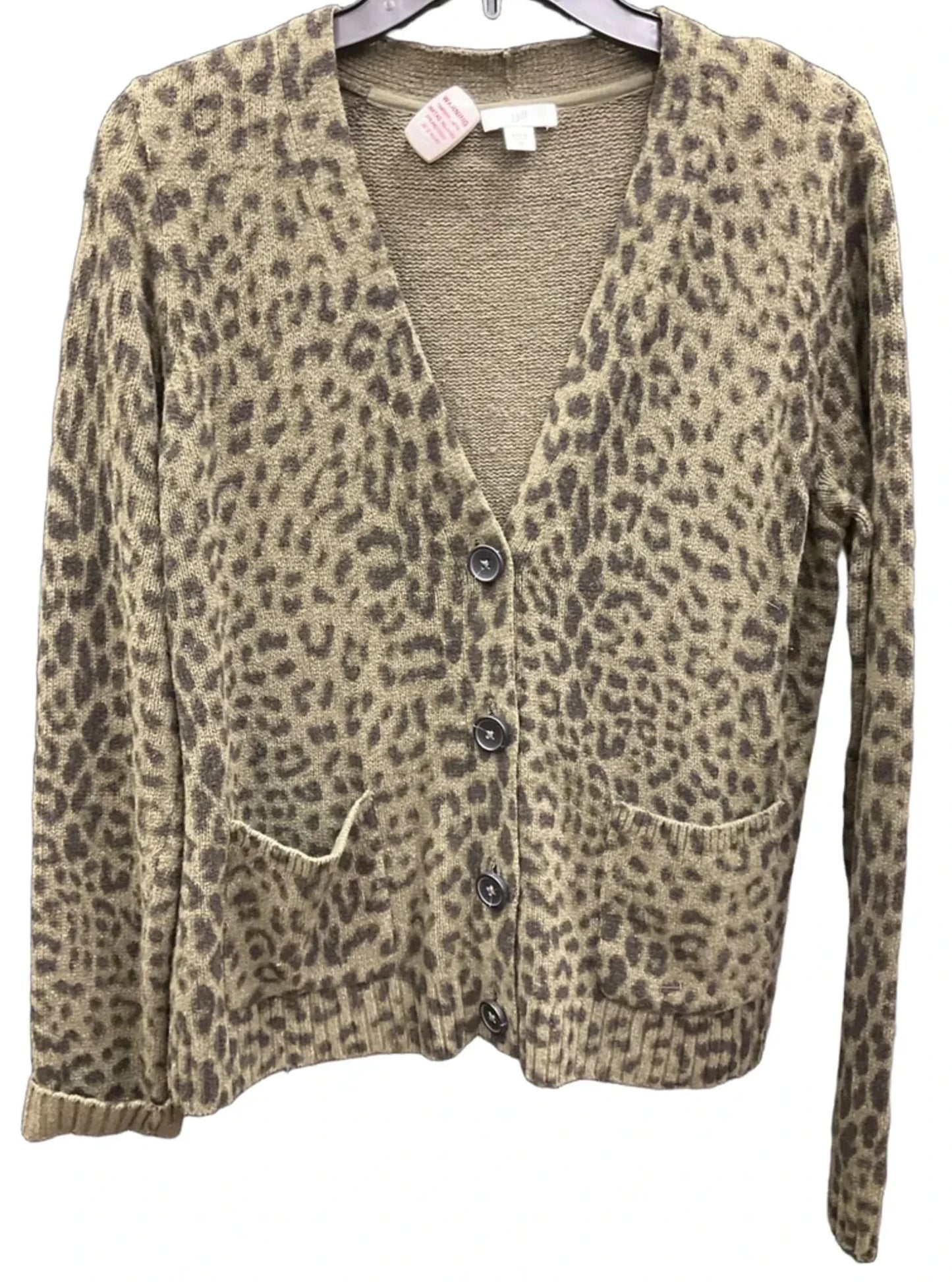 Cardigan By J. Jill In Animal Print, Size: Xs