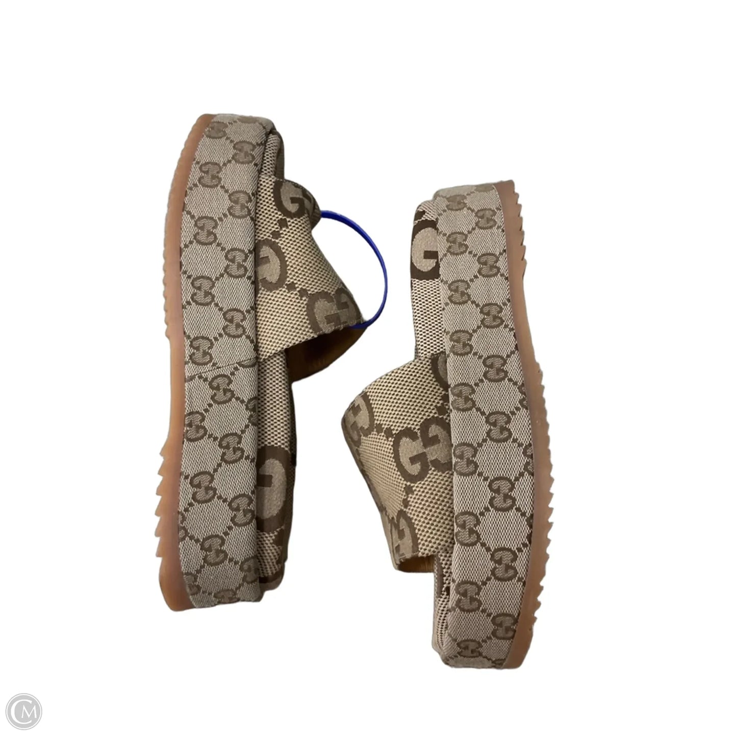 Shoes Luxury Designer By Gucci In Brown, Size: 8