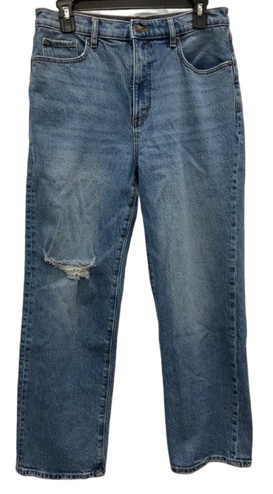 Jeans Straight By Loft In Blue Denim, Size: 6