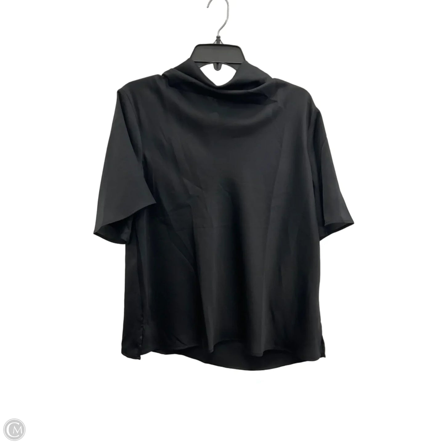 Top Short Sleeve By Ann Taylor In Black, Size: L