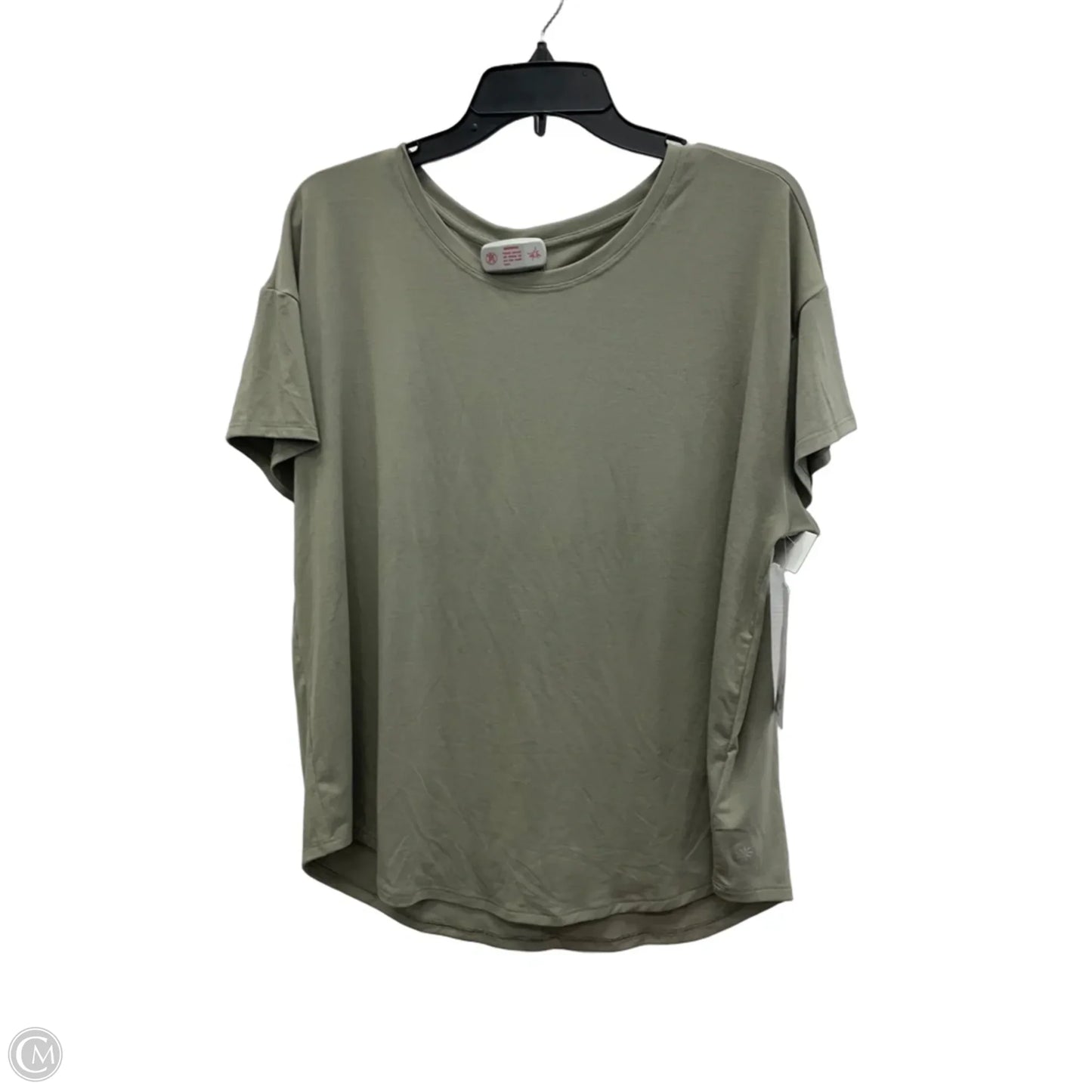 Athletic Top Short Sleeve By Athleta In Green, Size: L