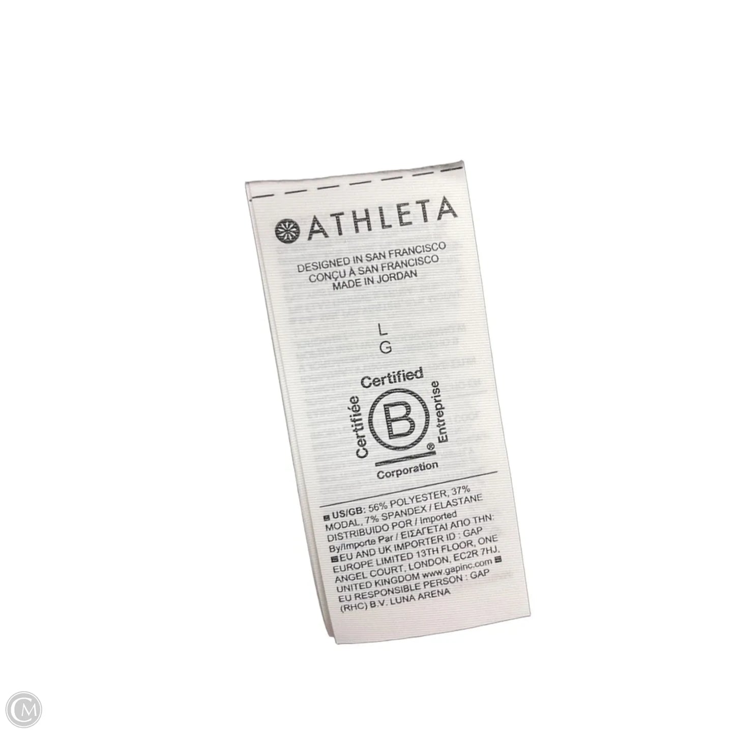Athletic Top Short Sleeve By Athleta In Green, Size: L
