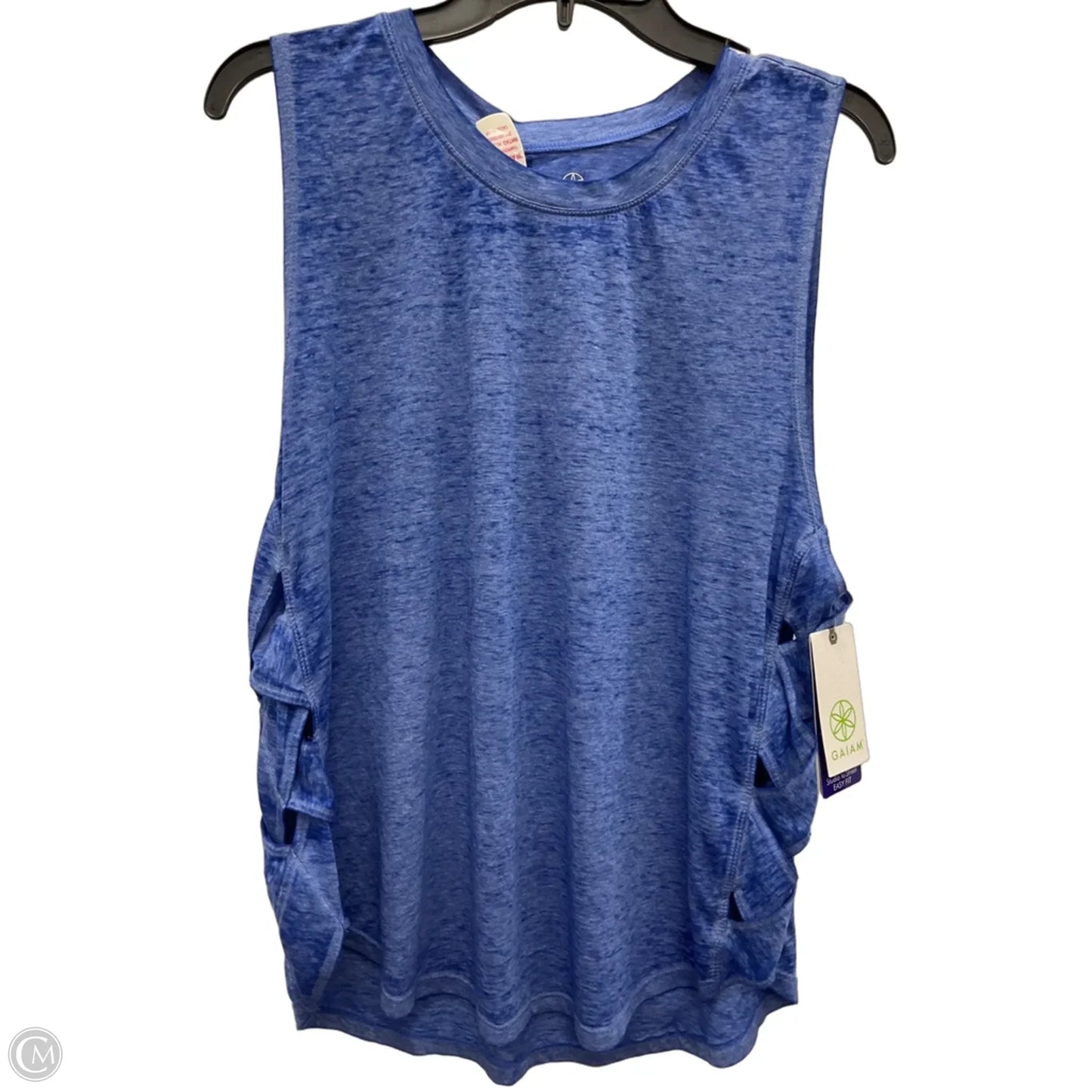 Athletic Tank Top By Gaiam In Blue, Size: L