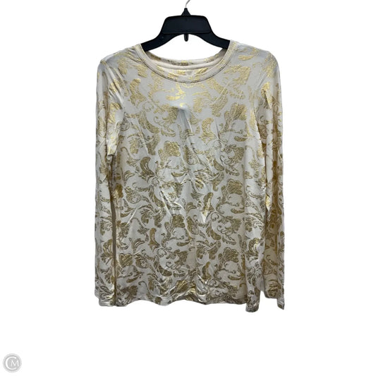Top Long Sleeve By Chicos In Gold, Size: M