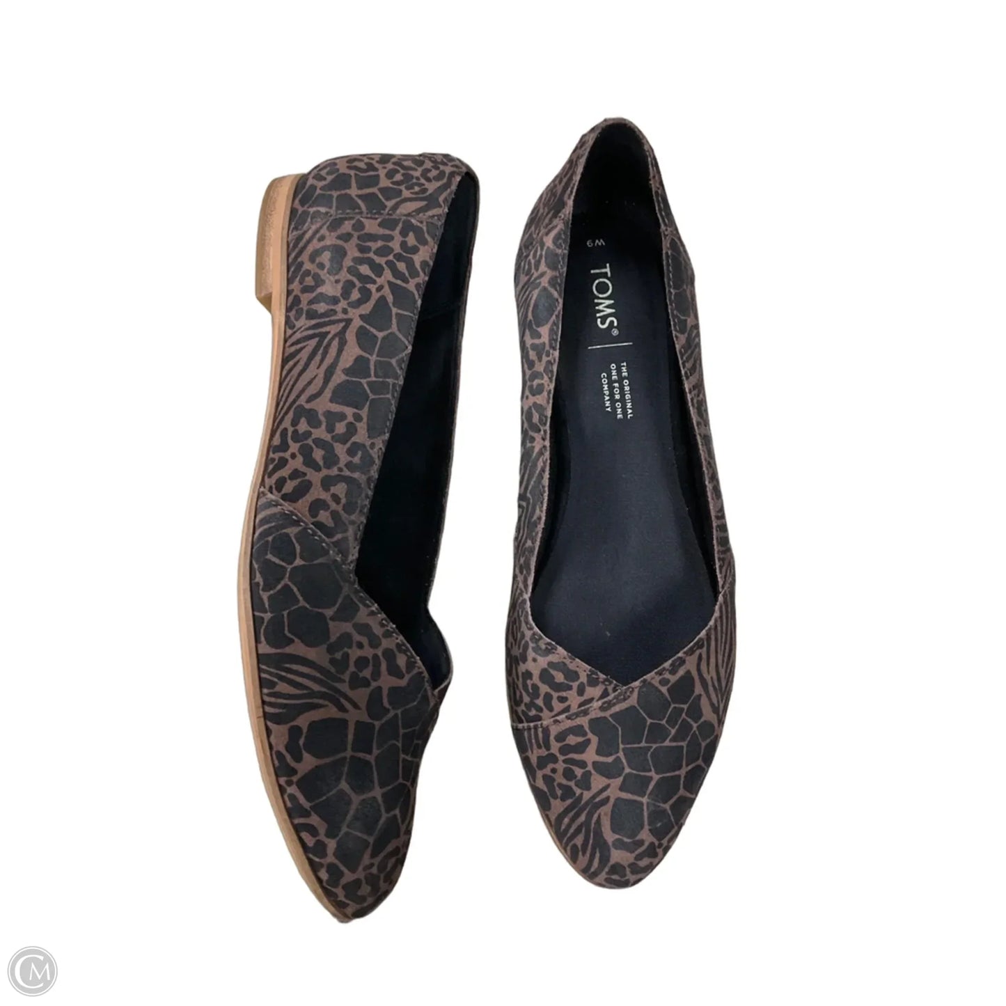 Shoes Flats By Toms In Black & Brown, Size: 9