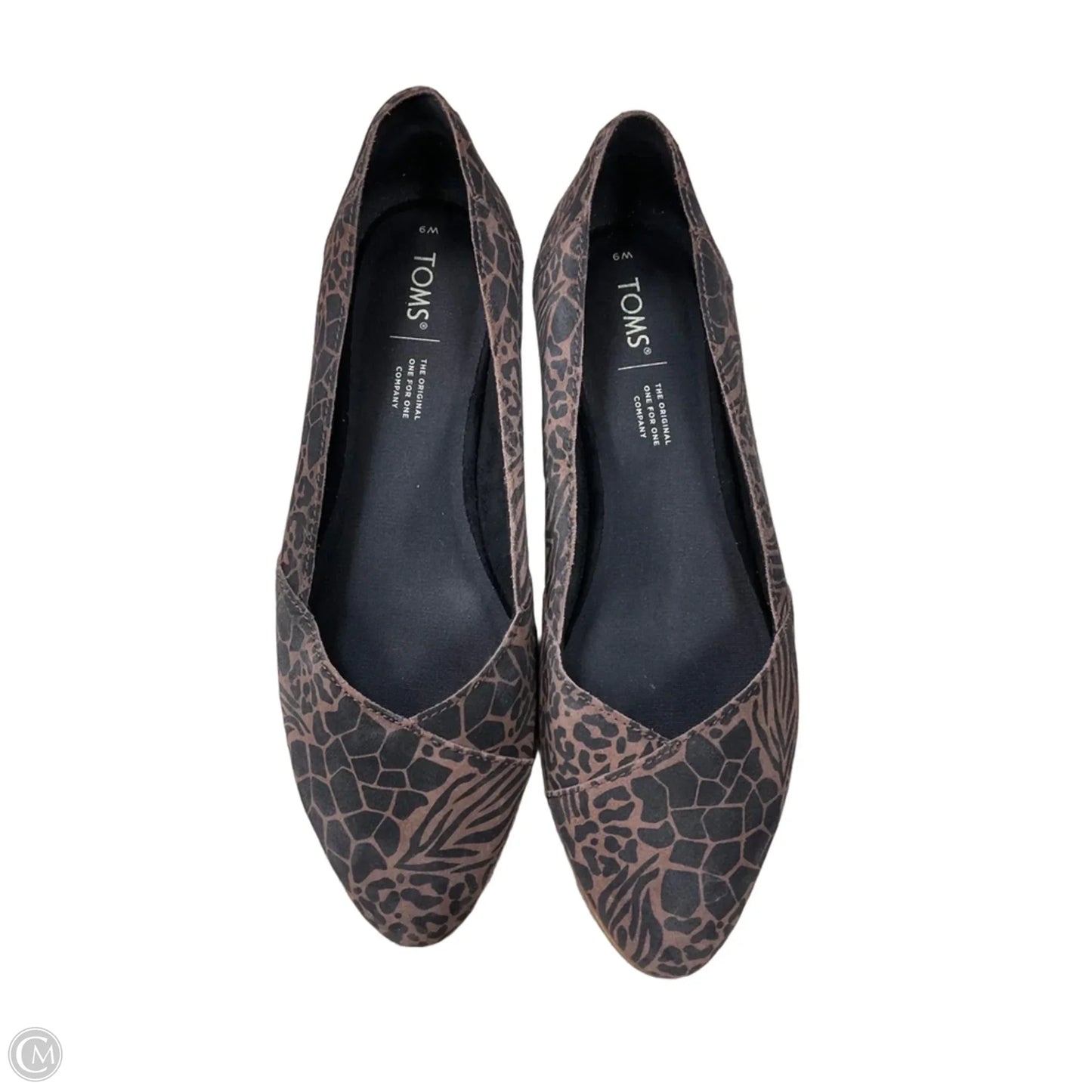 Shoes Flats By Toms In Black & Brown, Size: 9