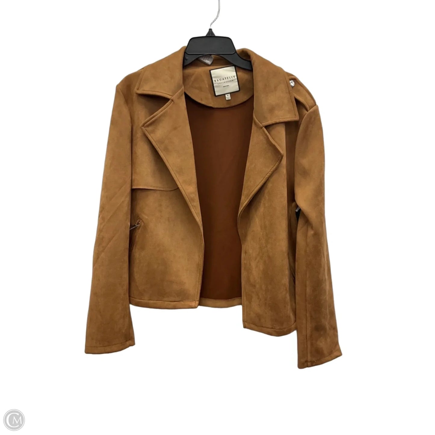 Jacket Moto By Bagatelle In Brown, Size: Xl