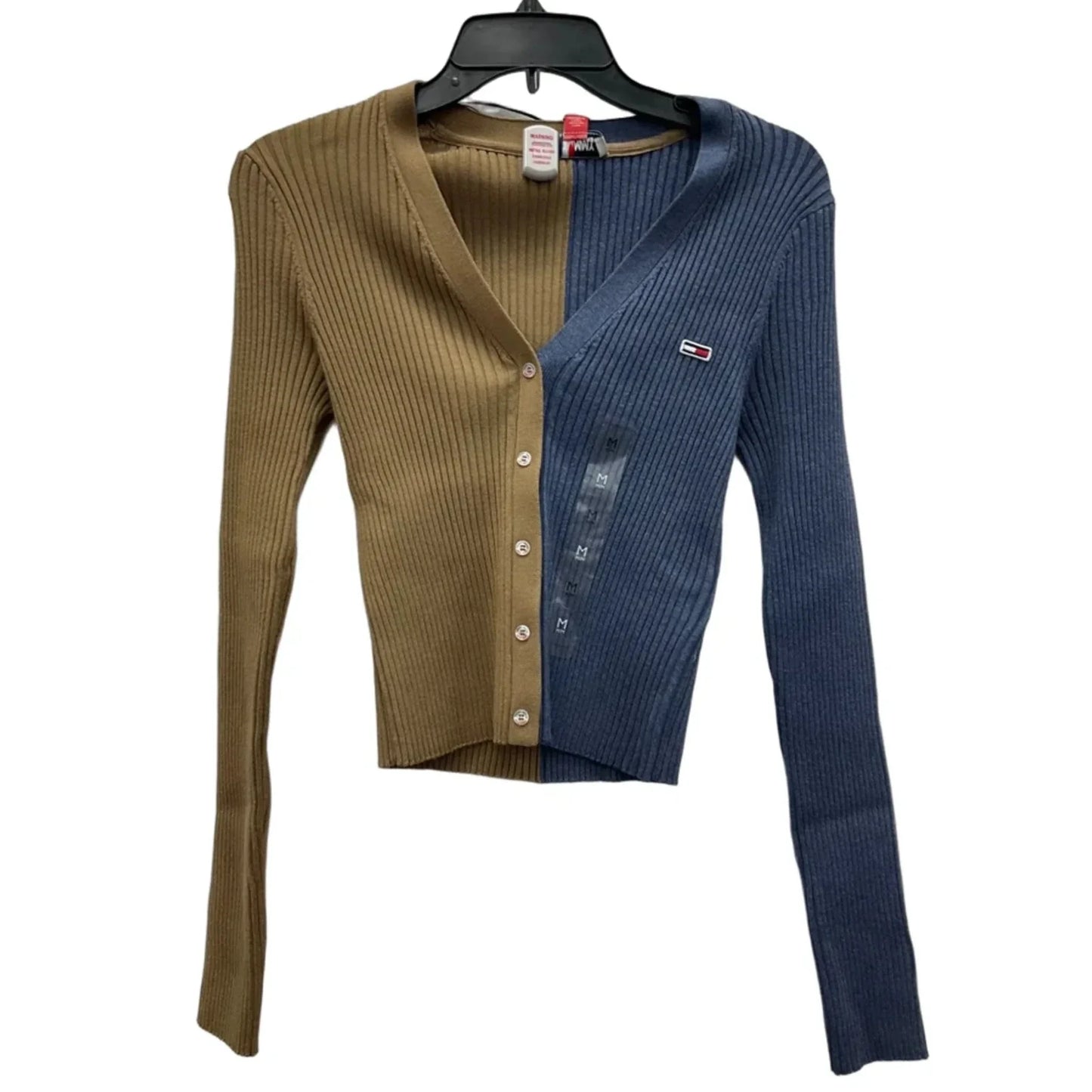 Top Long Sleeve By Tommy Hilfiger In Blue & Brown, Size: M