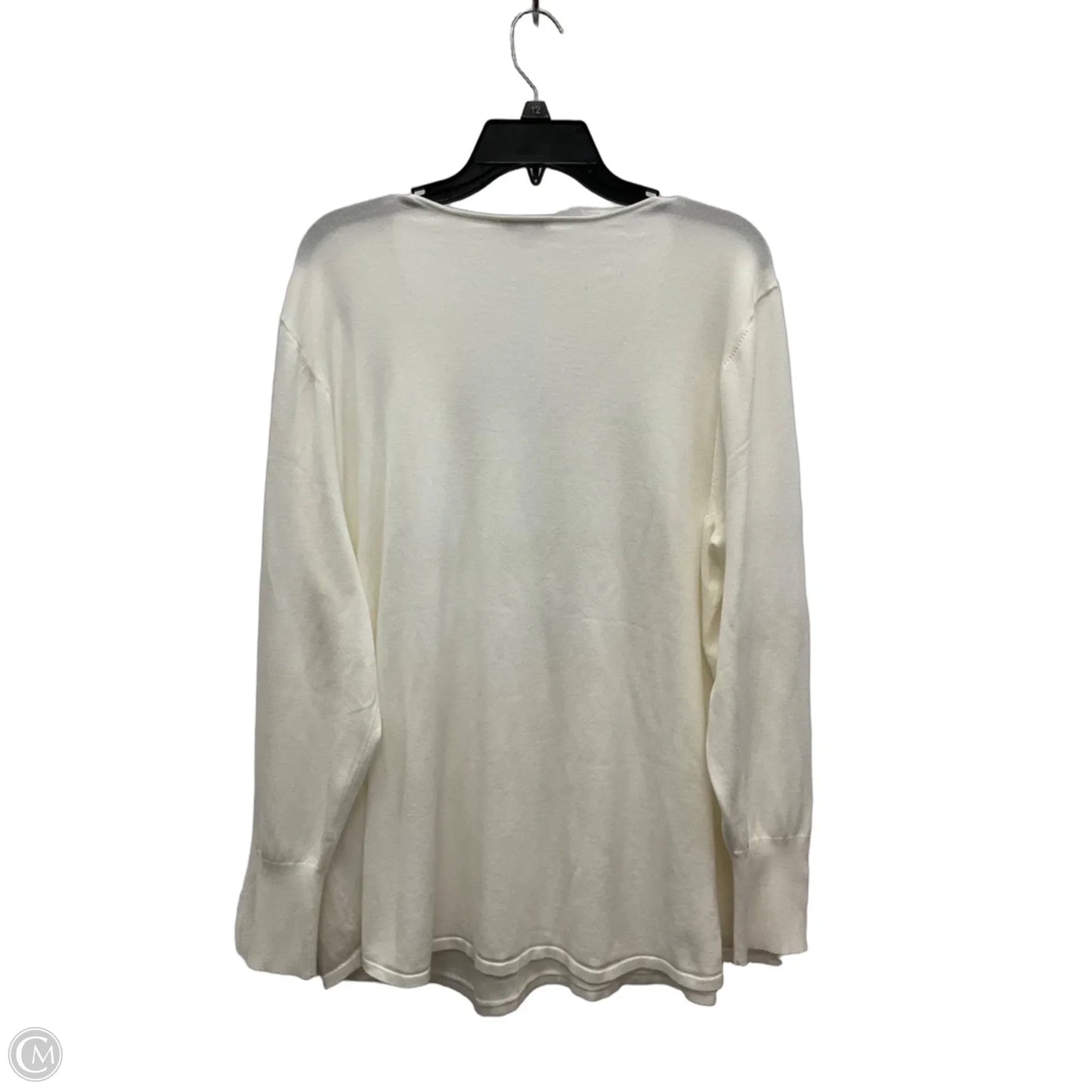 Top Long Sleeve By Chicos In White, Size: Xxl
