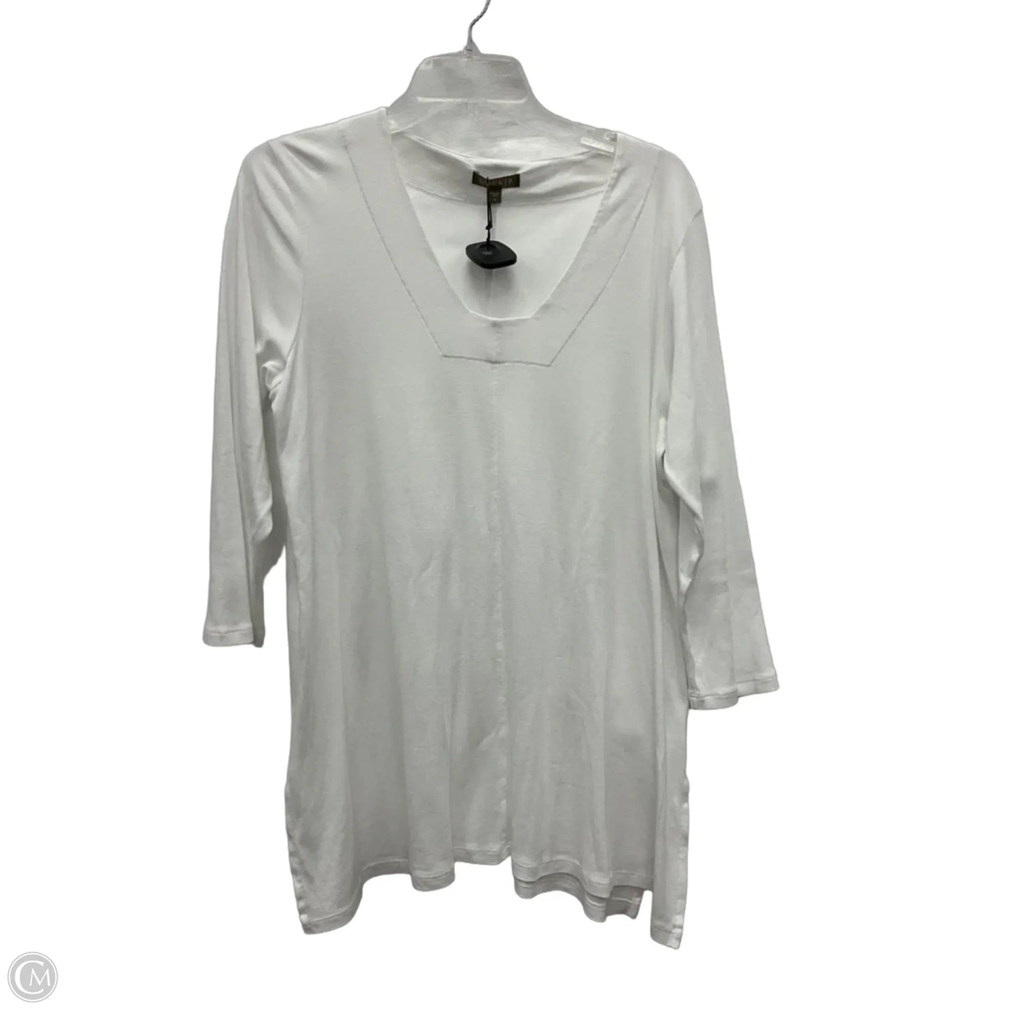 Top 3/4 Sleeve By Lilla P In White, Size: M