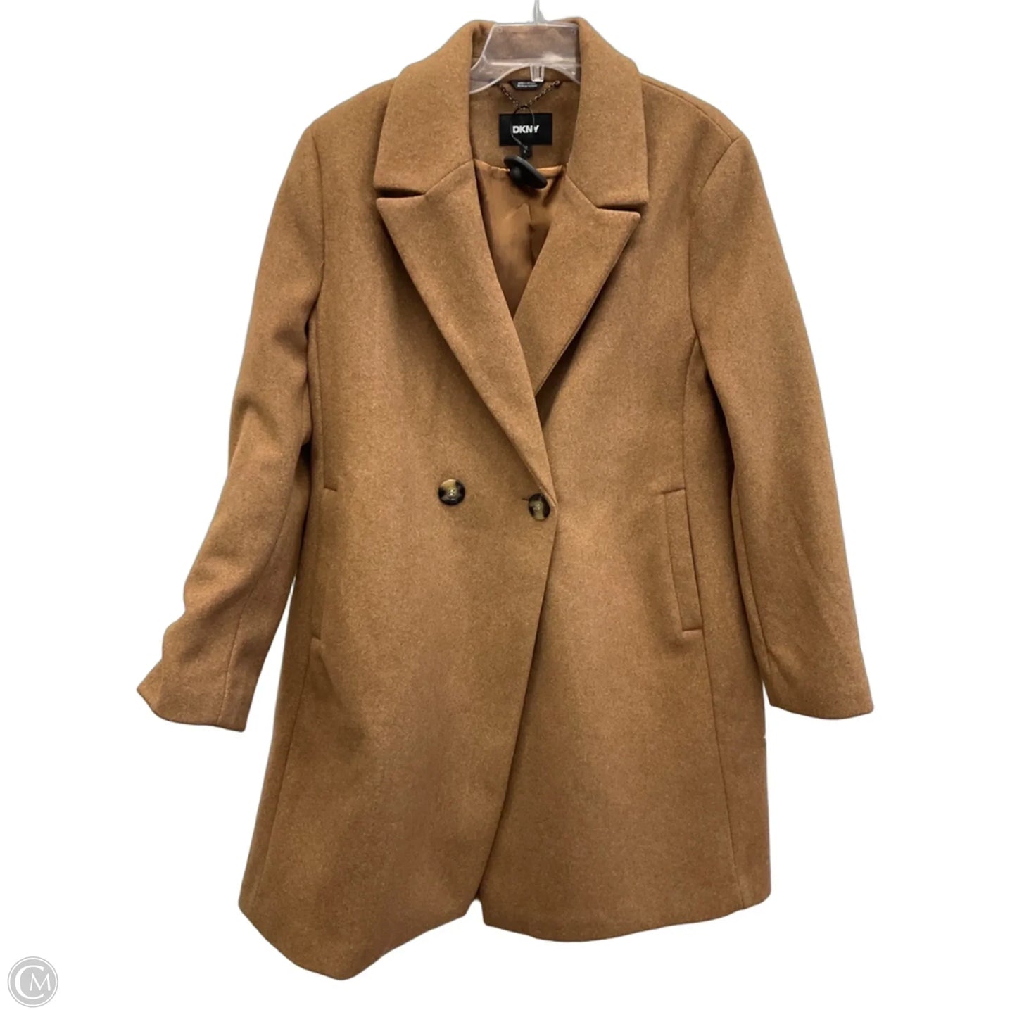 Coat Trench Coat By Dkny In Brown, Size: Xl