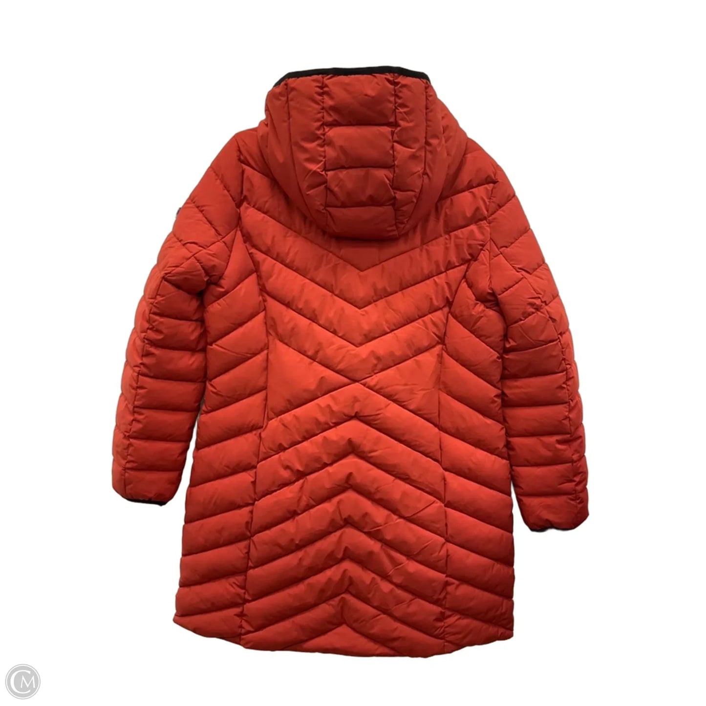 Coat Puffer & Quilted By Dkny In Orange, Size: L