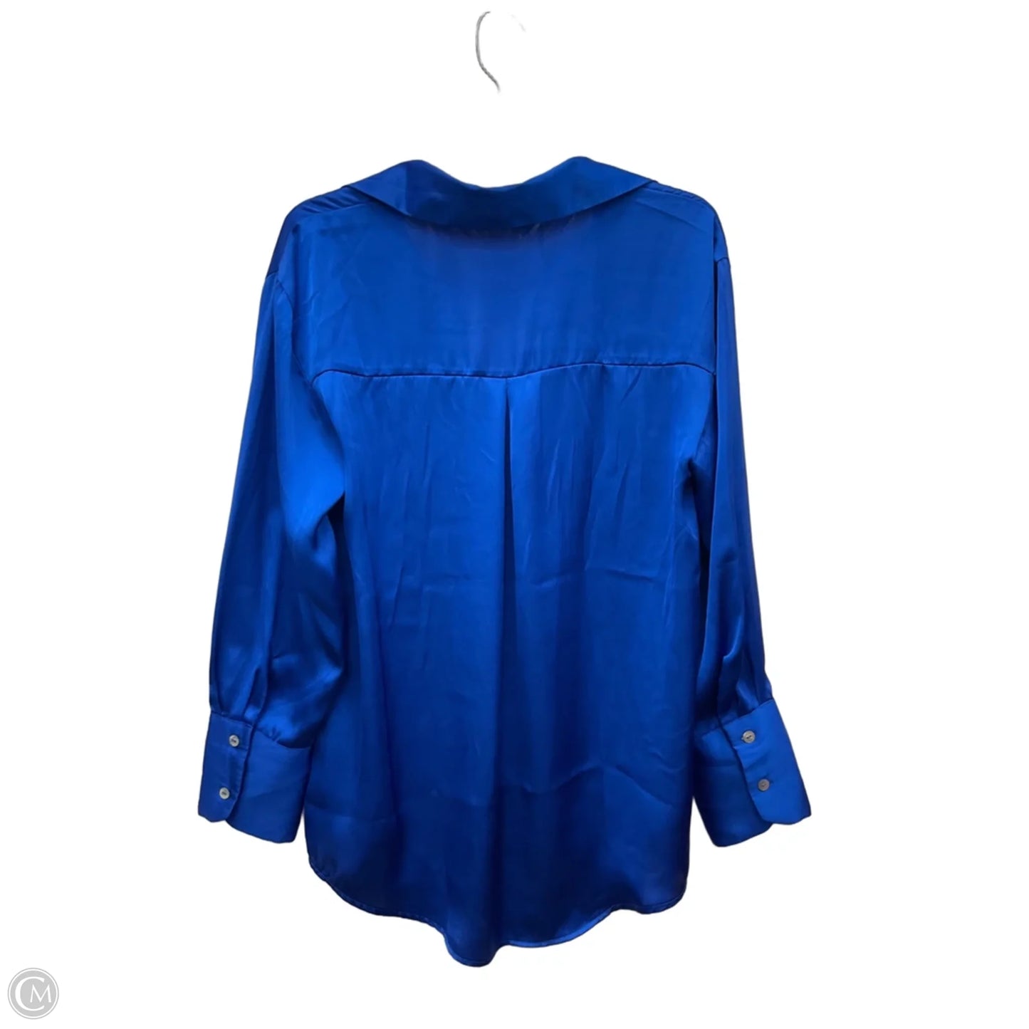 Blouse Long Sleeve By Zara In Blue, Size: M