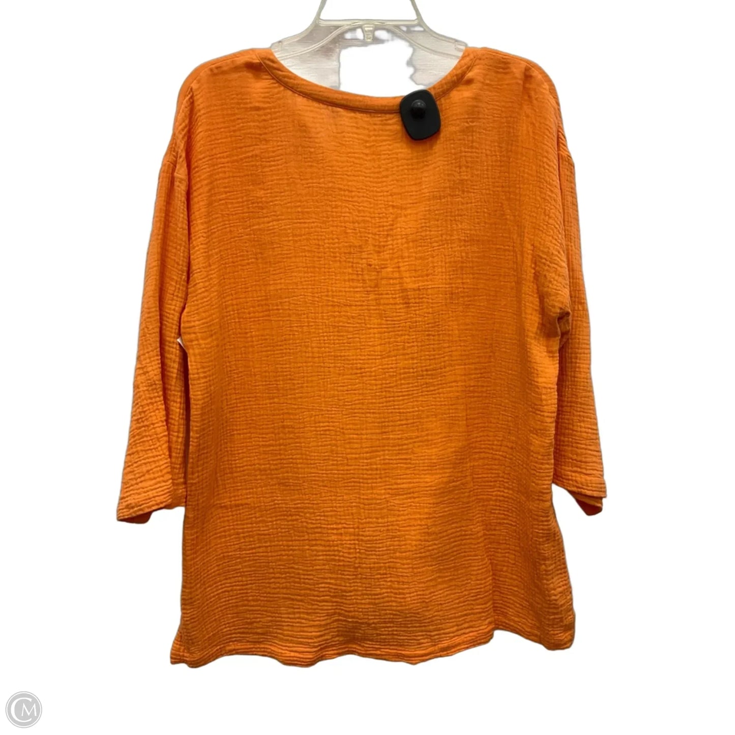 Top 3/4 Sleeve By Soft Surroundings In Orange, Size: M