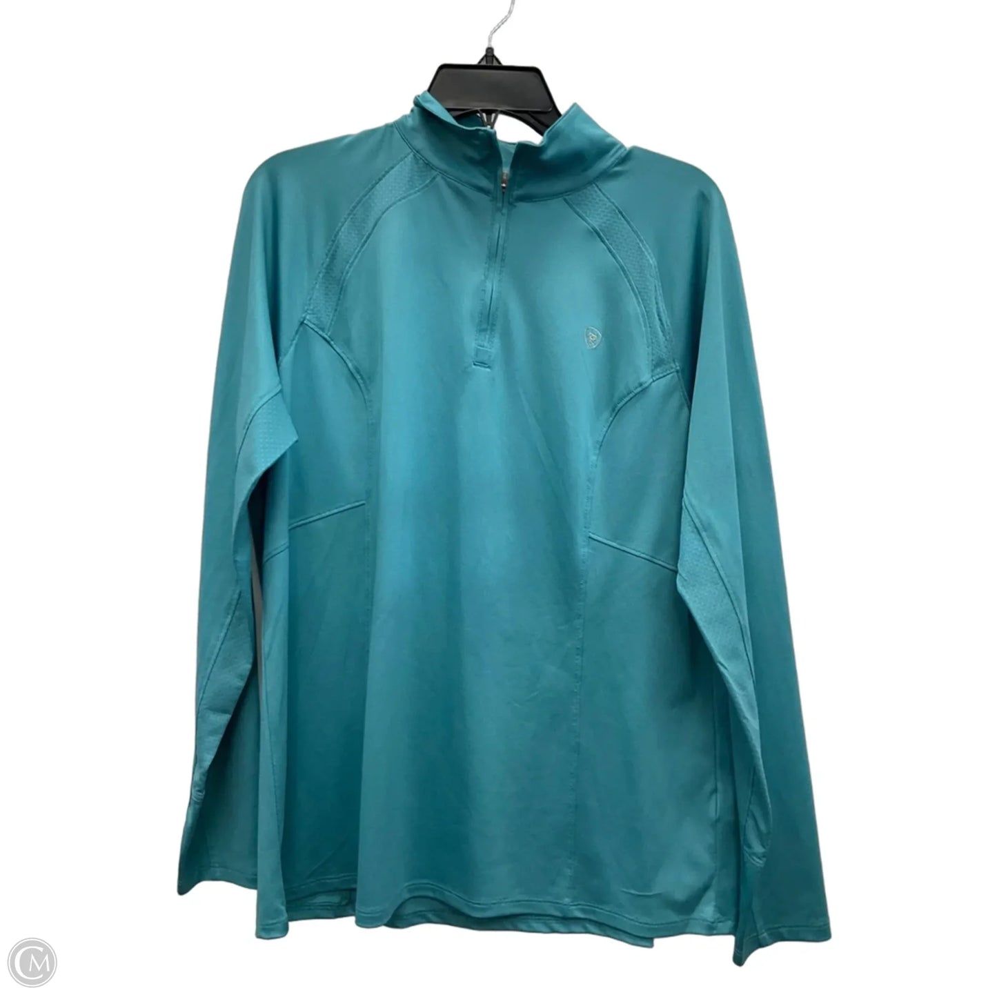 Athletic Top Long Sleeve Collar By Ariat In Blue, Size: Xl