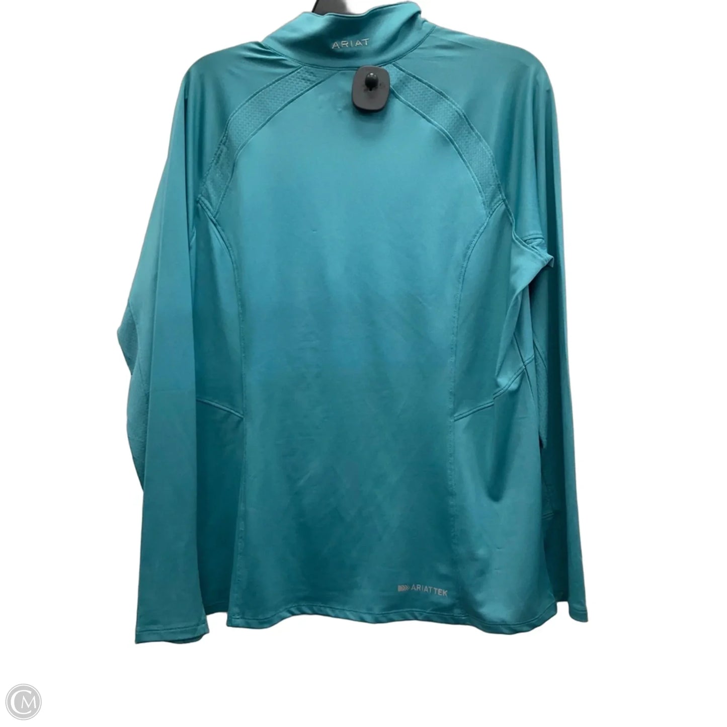 Athletic Top Long Sleeve Collar By Ariat In Blue, Size: Xl