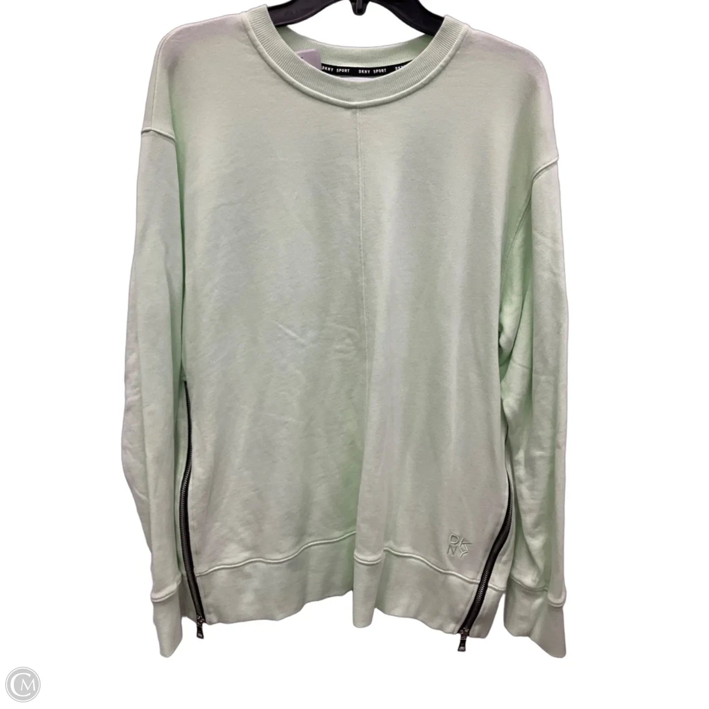 Athletic Top Long Sleeve Crewneck By Dkny In Green, Size: Xl