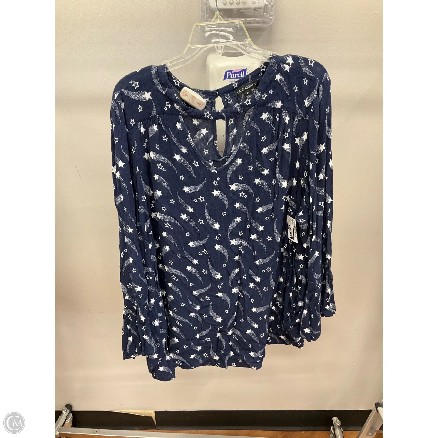 Top Long Sleeve By Lane Bryant In Navy, Size: 20