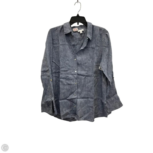Blouse Long Sleeve By J. Jill In Blue Denim, Size: M