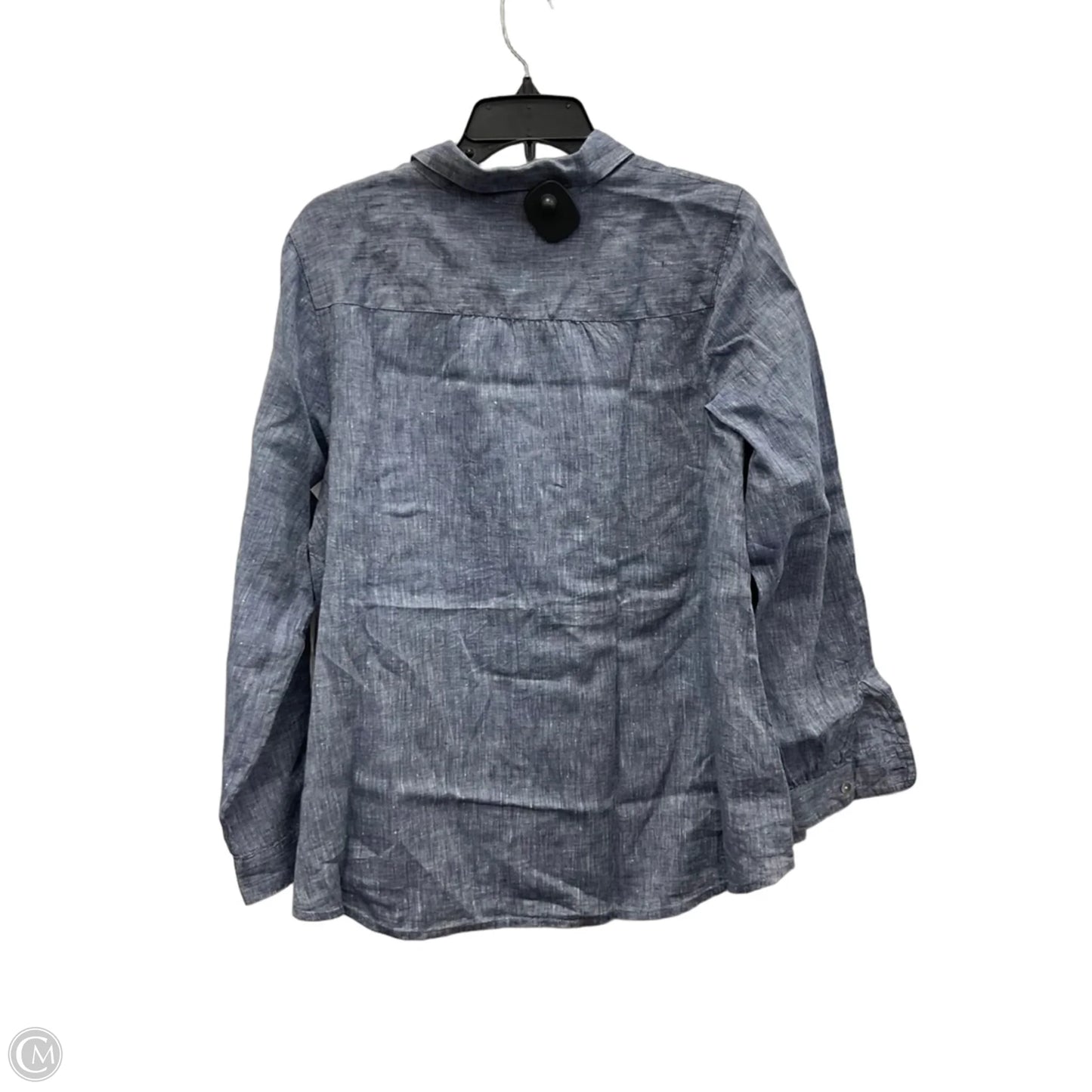 Blouse Long Sleeve By J. Jill In Blue Denim, Size: M