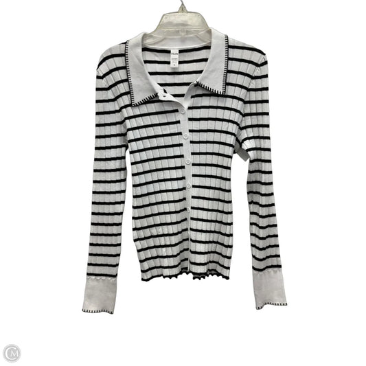 Top Long Sleeve By Exlura In Striped Pattern, Size: Xl