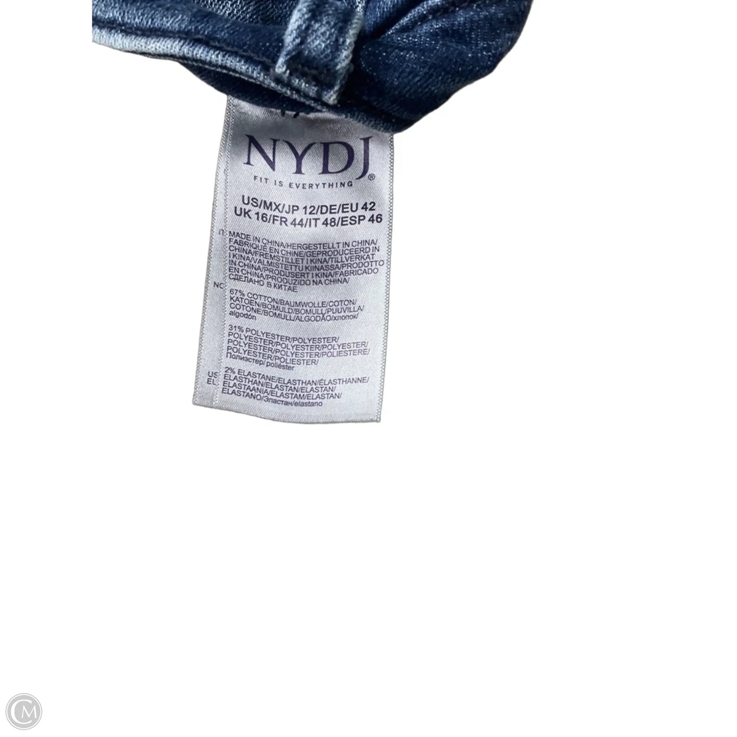 Jeans Wide Leg By Not Your Daughters Jeans In Blue Denim, Size: 12