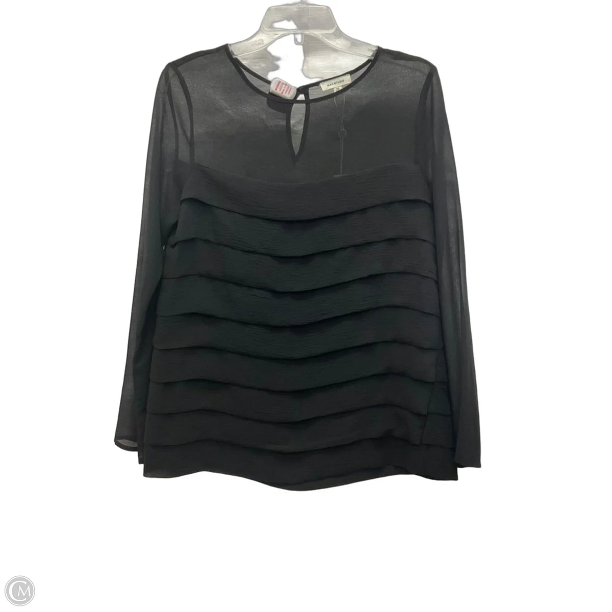 Top Long Sleeve By Max Studio In Black, Size: Xs