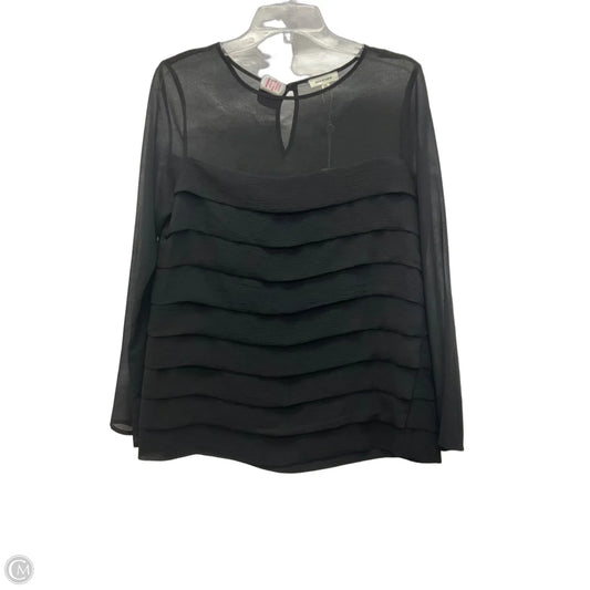 Top Long Sleeve By Max Studio In Black, Size: Xs
