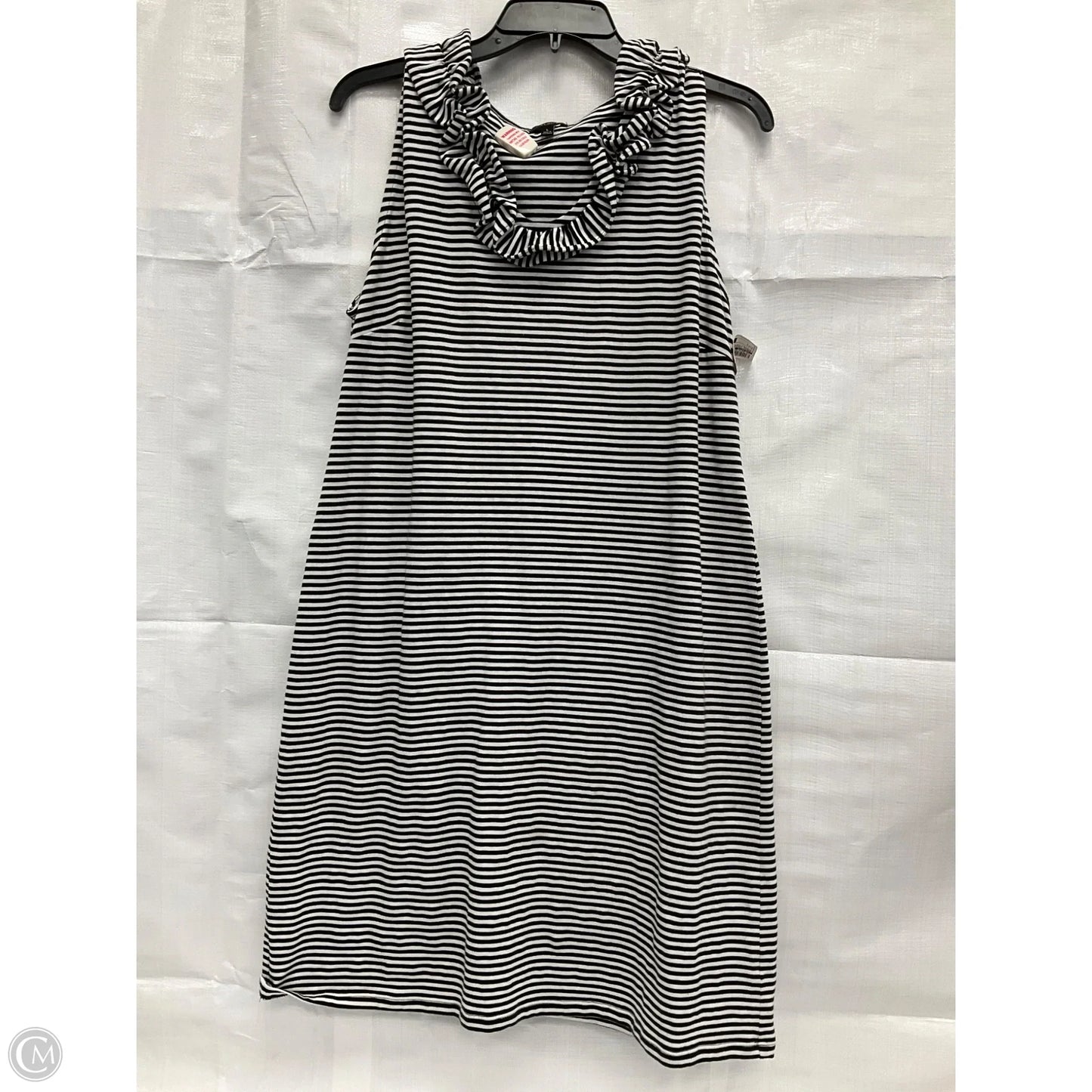 Dress Casual Midi By Talbots In Striped Pattern, Size: L