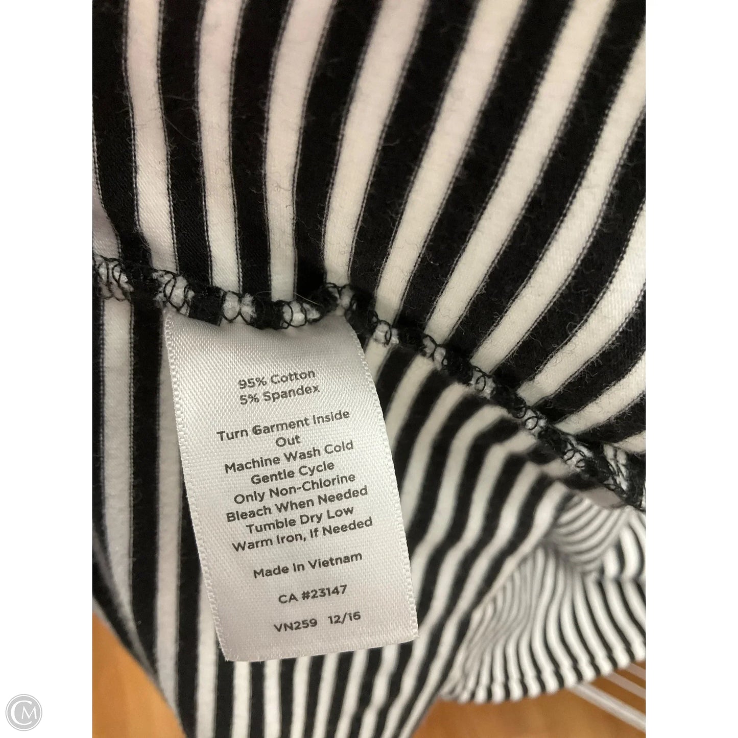 Dress Casual Midi By Talbots In Striped Pattern, Size: L