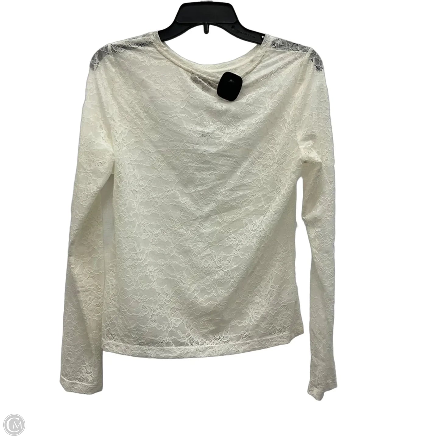 Top Long Sleeve By Loft In White, Size: M
