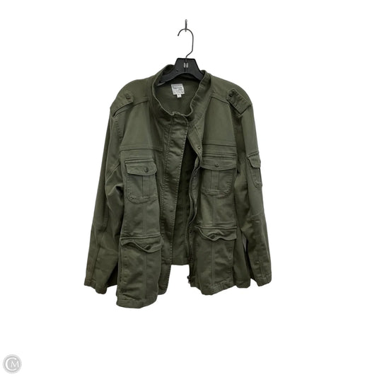 Jacket Utility By Kensie In Green, Size: 2x