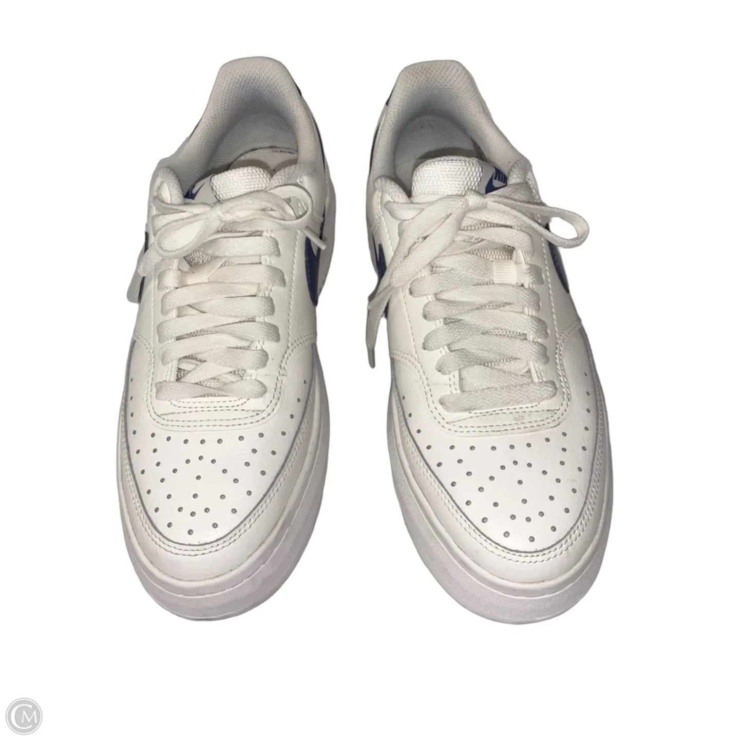 Shoes Sneakers By Nike In Blue & White, Size: 8