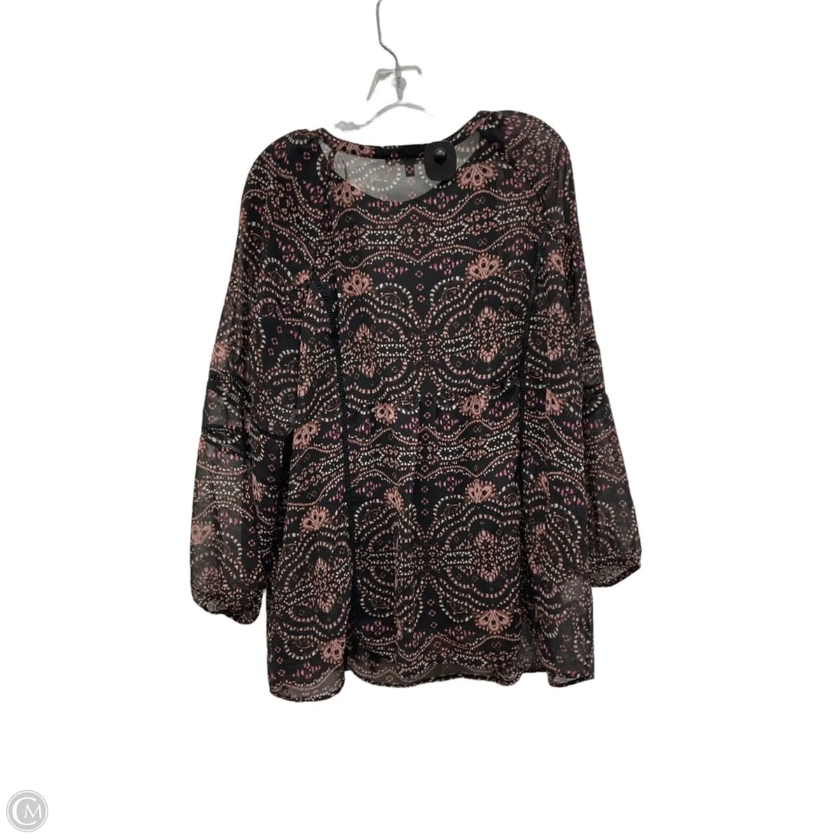 Top Long Sleeve By Daniel Rainn In Black, Size: 3x